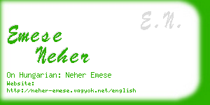 emese neher business card